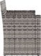 vidaXL - Tuinbank - met - kussens - 105 - cm - poly - rattan - grijs