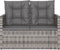 vidaXL - Tuinbank - met - kussens - 105 - cm - poly - rattan - grijs