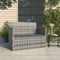 vidaXL - Tuinbank - met - kussens - 105 - cm - poly - rattan - grijs