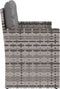 vidaXL - Tuinbank - met - kussens - 105 - cm - poly - rattan - grijs