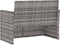 vidaXL - Tuinbank - met - kussens - 105 - cm - poly - rattan - grijs