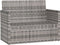 vidaXL - Tuinbank - met - kussens - 105 - cm - poly - rattan - grijs