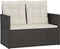 vidaXL - Tuinbank - met - kussens - 105 - cm - poly - rattan - zwart