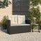 vidaXL - Tuinbank - met - kussens - 105 - cm - poly - rattan - zwart