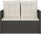 vidaXL - Tuinbank - met - kussens - 105 - cm - poly - rattan - zwart