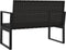 vidaXL - Tuinbank - met - kussens - 106 - cm - poly - rattan - zwart