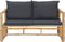 vidaXL - Tuinbank - met - kussens - 115 - cm - bamboe