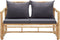 vidaXL - Tuinbank - met - kussens - 115 - cm - bamboe
