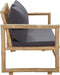 vidaXL - Tuinbank - met - kussens - 115 - cm - bamboe