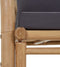 vidaXL - Tuinbank - met - kussens - 115 - cm - bamboe