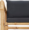 vidaXL - Tuinbank - met - kussens - 115 - cm - bamboe