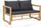 vidaXL - Tuinbank - met - kussens - 115 - cm - bamboe