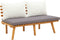 vidaXL - Tuinbank - met - kussens - 115 - cm - massief - acaciahout
