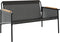 vidaXL - Tuinbank - met - kussens - 116 - cm - staal - zwart