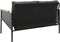 vidaXL - Tuinbank - met - kussens - 116 - cm - staal - zwart