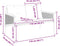vidaXL - Tuinbank - met - kussens - 116 - cm - staal - zwart