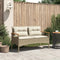vidaXL - Tuinbank - met - kussens - 116x62,5x74 - cm - poly - rattan - beige