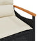 vidaXL - Tuinbank - met - kussens - 116x62,5x74 - cm - poly - rattan - zwart