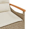 vidaXL - Tuinbank - met - kussens - 116x62,5x74 - cm - poly - rattan - beige