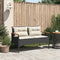 vidaXL - Tuinbank - met - kussens - 116x62,5x74 - cm - poly - rattan - zwart