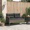 vidaXL - Tuinbank - met - kussens - 116x62,5x74 - cm - poly - rattan - grijs