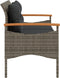 vidaXL - Tuinbank - met - kussens - 116x62,5x74 - cm - poly - rattan - grijs