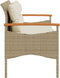vidaXL - Tuinbank - met - kussens - 116x62,5x74 - cm - poly - rattan - beige