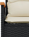 vidaXL - Tuinbank - met - kussens - 116x62,5x74 - cm - poly - rattan - zwart