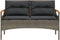 vidaXL - Tuinbank - met - kussens - 116x62,5x74 - cm - poly - rattan - grijs