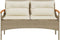 vidaXL - Tuinbank - met - kussens - 116x62,5x74 - cm - poly - rattan - beige