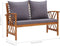 vidaXL - Tuinbank - met - kussens - 119 - cm - massief - acaciahout