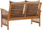 vidaXL - Tuinbank - met - kussens - 119 - cm - massief - acaciahout