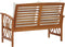 vidaXL - Tuinbank - met - kussens - 119 - cm - massief - acaciahout
