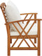 vidaXL - Tuinbank - met - kussens - 119 - cm - massief - acaciahout