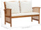 vidaXL - Tuinbank - met - kussens - 119 - cm - massief - acaciahout