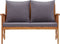 vidaXL - Tuinbank - met - kussens - 119 - cm - massief - acaciahout