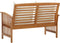 vidaXL - Tuinbank - met - kussens - 119 - cm - massief - acaciahout
