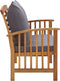 vidaXL - Tuinbank - met - kussens - 119 - cm - massief - acaciahout