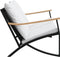 vidaXL - Tuinbank - met - kussens - 120 - cm - staal - zwart