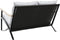 vidaXL - Tuinbank - met - kussens - 120 - cm - staal - zwart