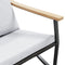 vidaXL - Tuinbank - met - kussens - 120 - cm - staal - zwart