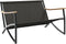 vidaXL - Tuinbank - met - kussens - 120 - cm - staal - zwart