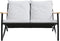 vidaXL - Tuinbank - met - kussens - 120 - cm - staal - zwart
