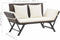 vidaXL - Tuinbank - met - kussens - 176 - cm - poly - rattan - bruin