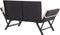 vidaXL - Tuinbank - met - kussens - 176 - cm - poly - rattan - zwart