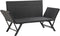 vidaXL - Tuinbank - met - kussens - 176 - cm - poly - rattan - zwart