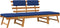vidaXL - Tuinbank - met - kussens - 2-in-1 - 190 - cm - massief - acaciahout
