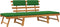 vidaXL - Tuinbank - met - kussens - 2-in-1 - 190 - cm - massief - acaciahout