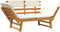 vidaXL - Tuinbank - met - kussens - 2-in-1 - 190 - cm - massief - acaciahout