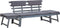 vidaXL - Tuinbank - met - kussens - 2-in-1 - 190 - cm - massief - acaciahout - grijs